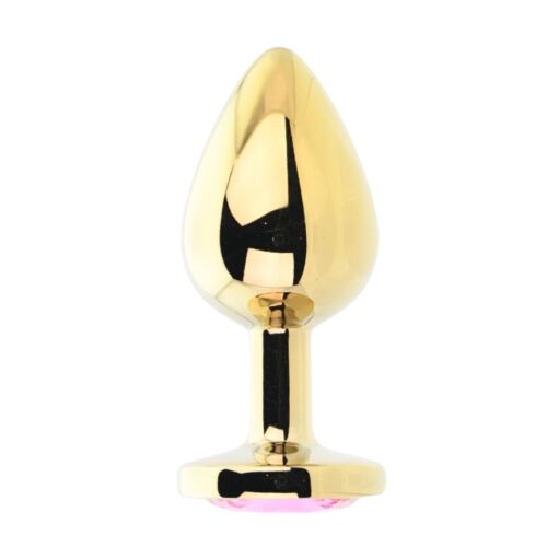 Plug anal Toosh Metal Large con base joya Rosa