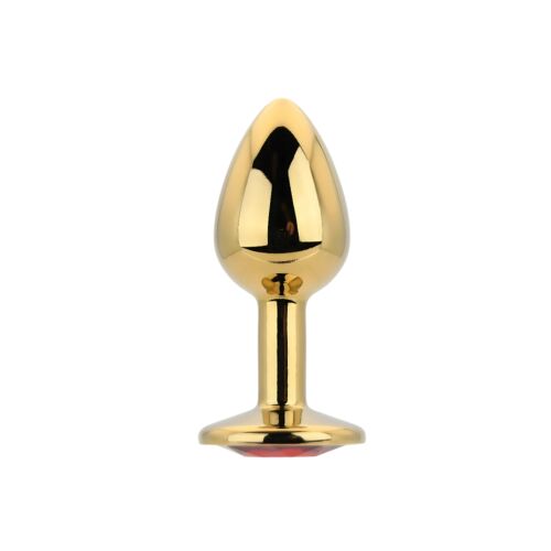 Plug anal Toosh Metal Small con piedra roja Rojo