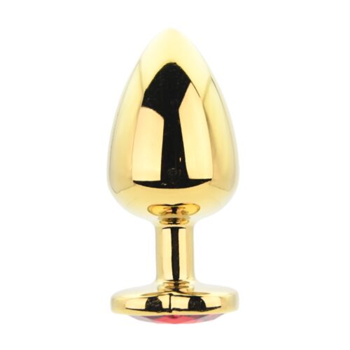 Plug anal Toosh Heart Shaped Large con base joya Rojo