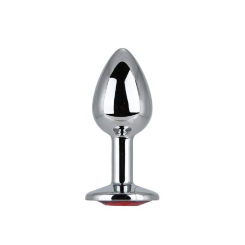 Plug anal Toosh Metal Small con piedra roja Rojo