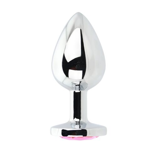 Plug anal Toosh Metal Large con base joya Rosa