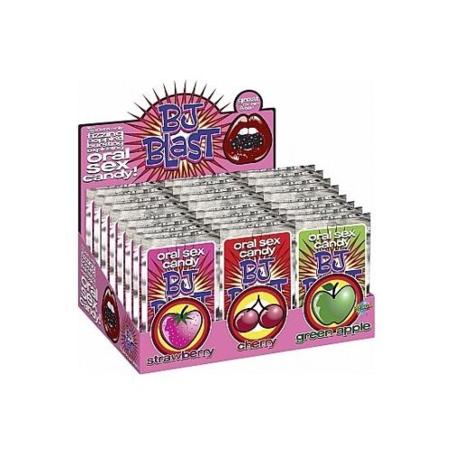 Caramelo Oral Pipedream BJ Blast | Sabor fresa, cereza y manzana