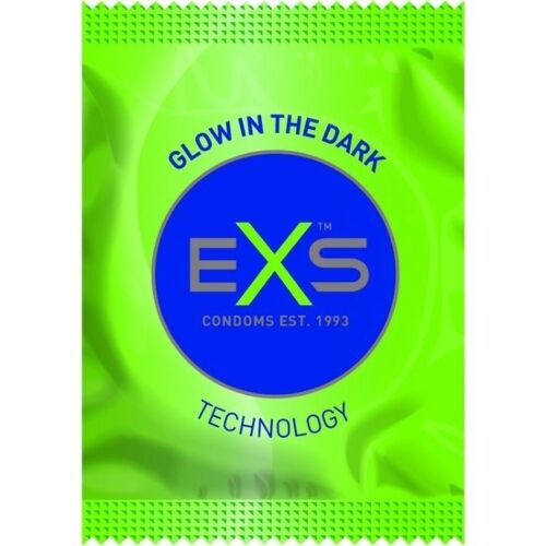 Preservativos Exs Glow 100s que brillan en la oscuridad