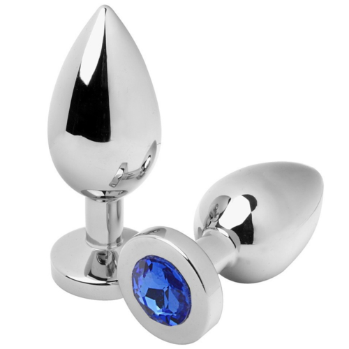 Plug Anal METAL HARD Diamond Blue Small de Acero