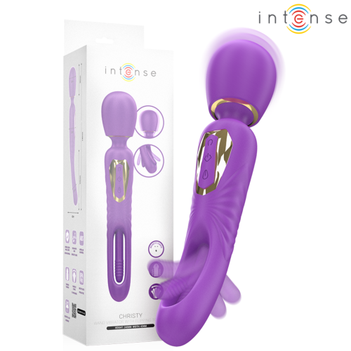 Vibrador WAND INTENSE FUN Christy con lengua giratoria