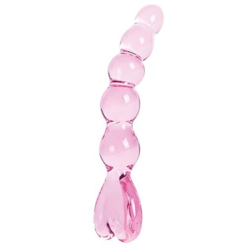 Dildo S Pleasures Crystal APHRODITE con diseño a modo de cuentas