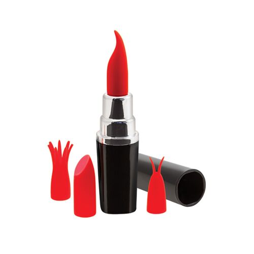 LIPSTICK VIBRATOR - BLACK/RED