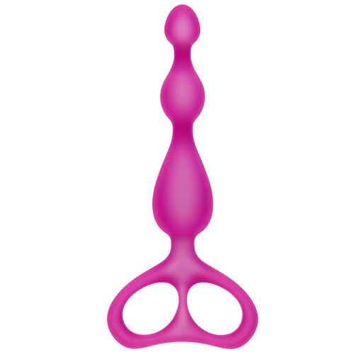 Bolas anales S Pleasures Shorty Plum para principiantes