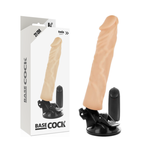 Vibrador realístico BASECOCK 21 cm con control remoto