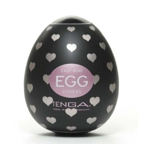 Masturbador Tenga Huevo Lover con alivio en corazones