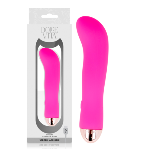 Vibrador Dolce Vita Rechargeable Two Pink 7 Modos