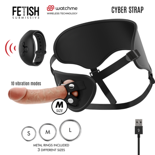 Arnés Fetish Submissive Cyber Strap con Dildo Control Remoto
