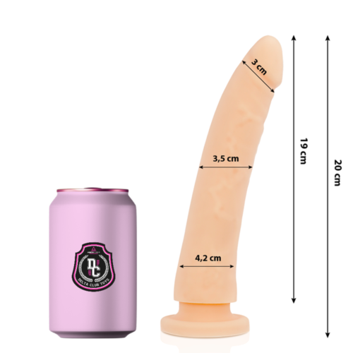Dildo DELTACLUB 20 cm silicona médica hipoalergénica