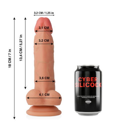 Dildo Cyber Silicock Jude 18 cm en silicona realista