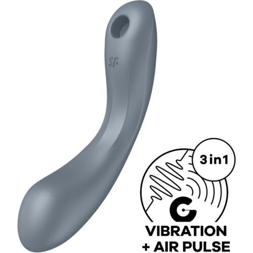 Succionador Satisfyer Air Pulse Curve Trinity 1 con vibración