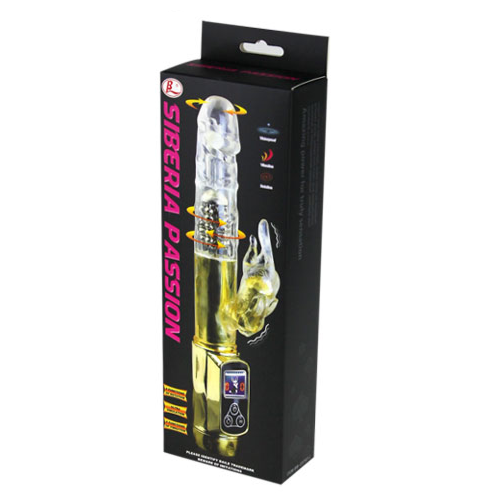 Vibrador Rabbit Baile Siberia Passion Gold con doble rotación