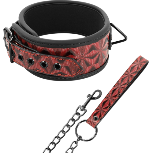Collar BDSM BEGME RED EDITION con cuero vegano