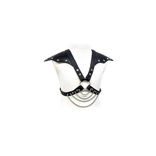 Arnés Leather Body con correas ajustables y cadenas metálicas