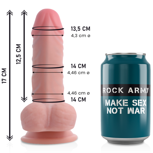 Dildo Rock Army Dual Density Panzer - 17 cm de placer realista