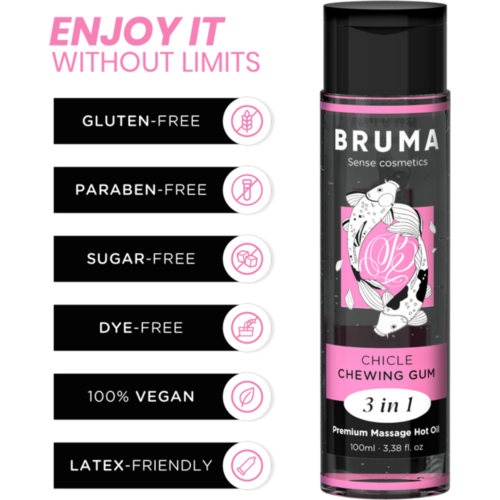 Aceite de Masaje BRUMA 3 en 1 con Efecto Calor