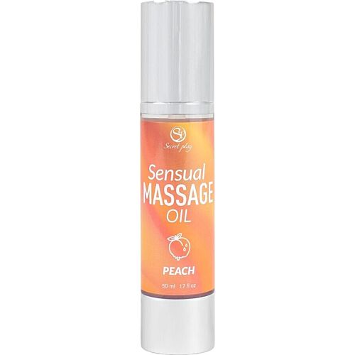 Aceite de Masaje SECRETPLAY Melocotón 50 ml con textura deslizante