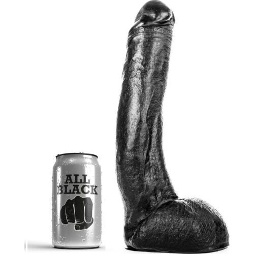 Dildo All Black 29 cm curvado para placer realista