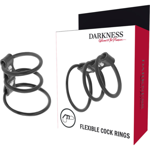 Anillos pene Darkness - Set de 3 anillas flexibles