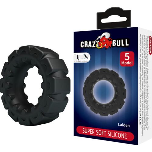 Anillo Sin Vibración Crazy Bull Laiden Modelo 5 para Control Masculino