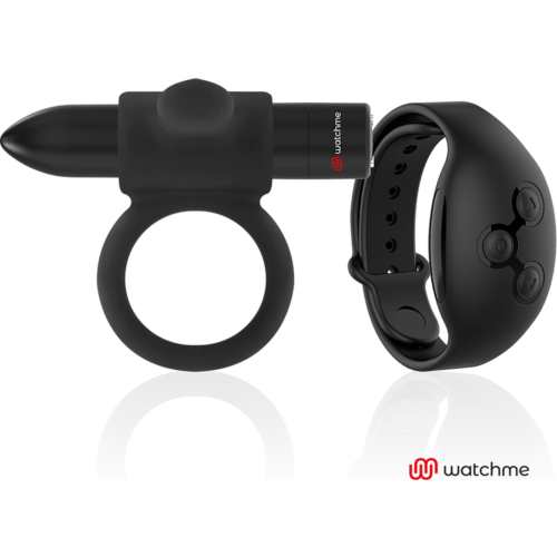 Anillo vibrador BLACK&SILVER Cameron con control WATCHME