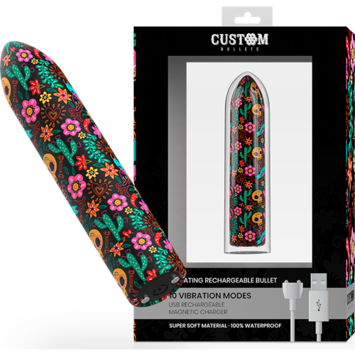 Bala Vibradora Custom Bullets Skull con 10 Modos