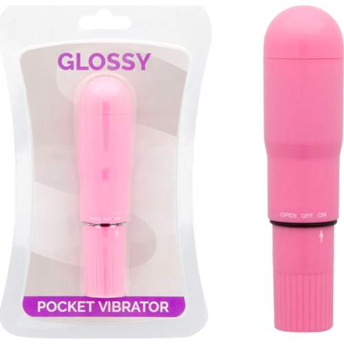Bala vibradora GLOSSY Pocket Rosa Intenso
