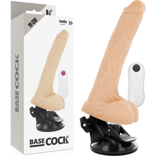 Vibrador Realístico BASECOCK 19 cm con control remoto