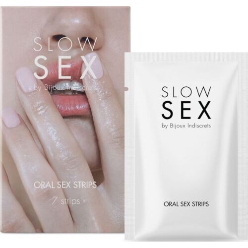 Strips Orales Bijoux Slow Sex con Sabor Mentolado y Efecto Frío