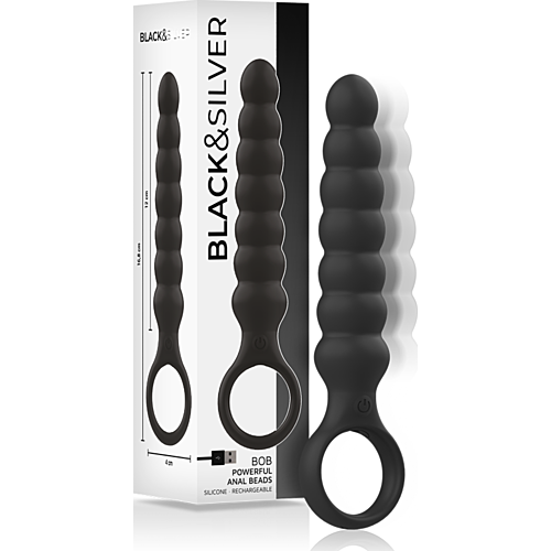 Vibrador Anal BLACK&SILVER Bob | Tacto suave y ergonómico