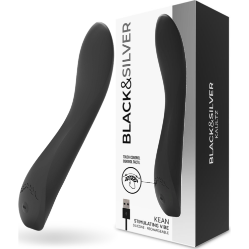 Vibrador BLACK&SILVER Kean con control táctil y 10 modos