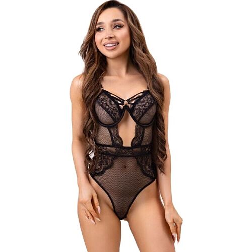 Body Livco Corsetti Paula con encaje y malla sexy