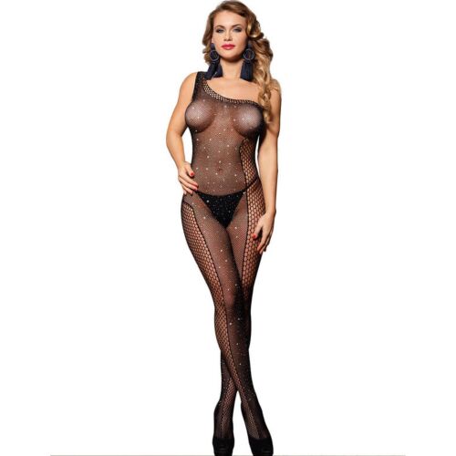 Bodystocking SUBBLIME 952037 con diseño asimétrico y diamantes