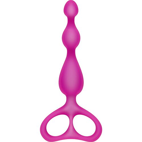 Bolas anales S Pleasures Shorty Plum para principiantes