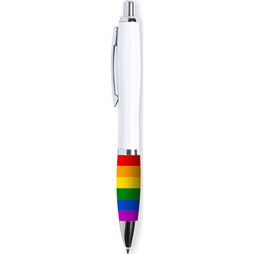 Bolígrafo PRIDE Blanco con Bandera LGBT