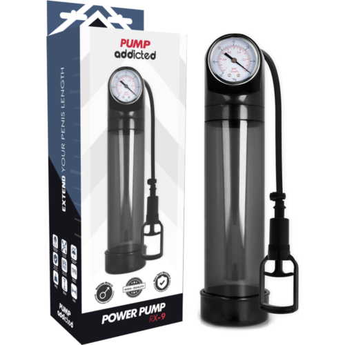 Bomba alargadora pene Pump Addicted RX9 con sistema de vacío