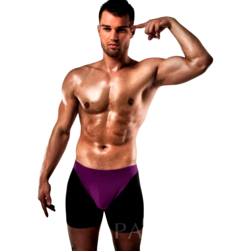 Boxer Passion Noir Violet S/M con detalles sensuales
