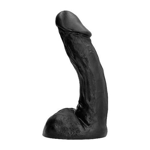 Dildo All Black 28 cm con diseño doblado para el punto G