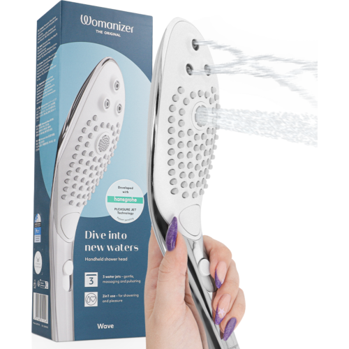Cabezal de ducha Womanizer Wave con masaje de agua