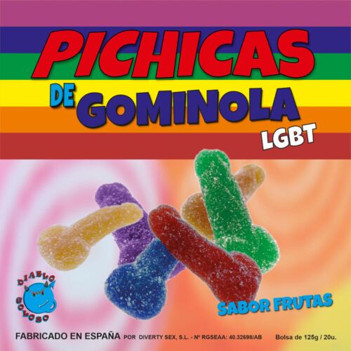 Golosinas divertidas PRIDE Pichitas de Gominola sabor frutas