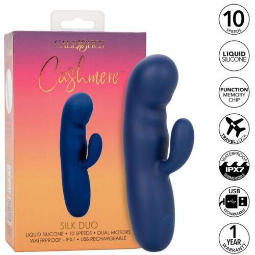 Masajeador Clítoris CalExotics Cashmere Silk Duo Doble Motor