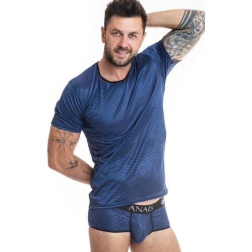 Camiseta ANAIS MEN NAVAL con rayas verticales