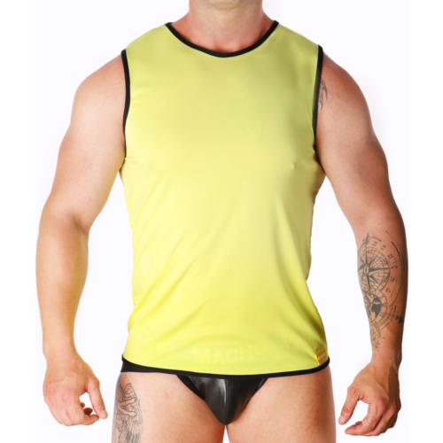 Camiseta Macho Underwear Amarillo L/XL - Corte Deportivo