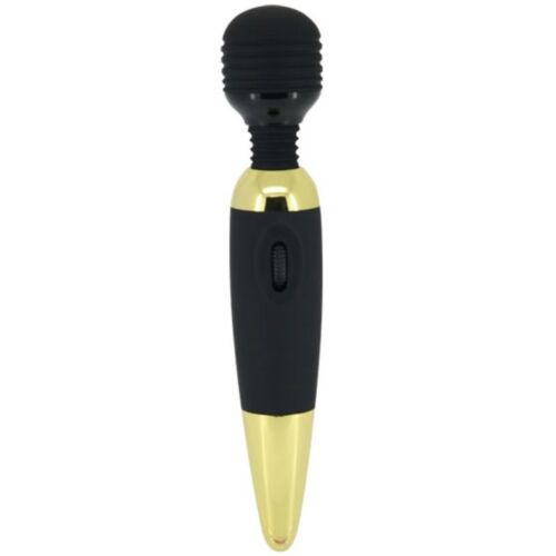 Vibrador Wand Pretty Love Power Wand Massager con diseño dorado