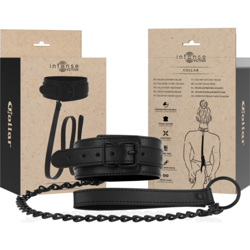 Collar INTENSE FETISH de cuero vegano ajustable