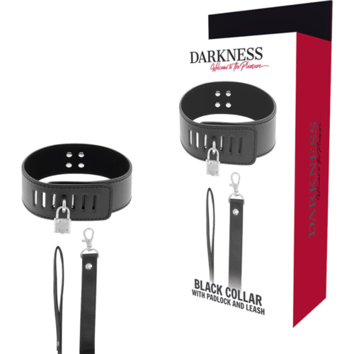 Collar BDSM DARKNESS con candado y ajuste cómodo